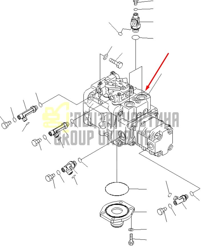 Komatsu 708-3s-00512 Головний насос гідравлічного насоса для міні-екскаватора PC35MR-2