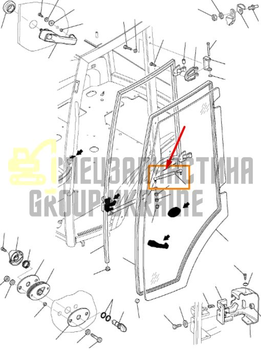 KOMATSU 42N-54-13730 Амортизатор двери