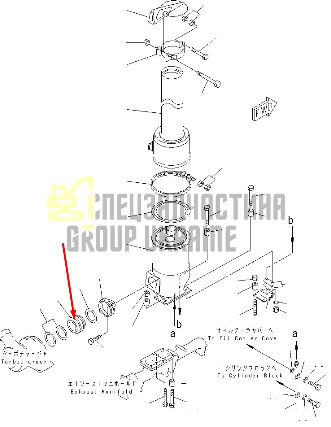 KOMATSU 6127-11-5460 Соеденительный кронтштейн S6D155, SA6D155