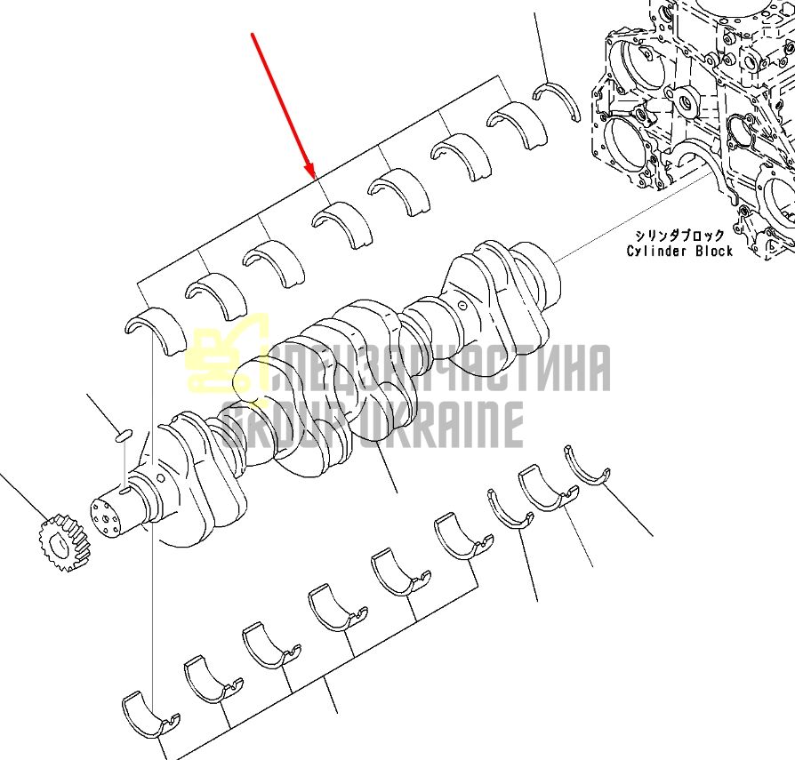 6150-21-8110 Вкладыши коренные KOMATSU WA470