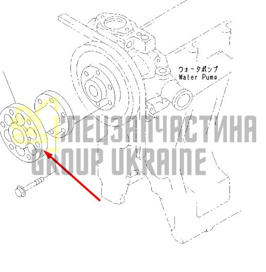 Купить Komatsu 6206-61-3990 Проставка вентилятора для двигателя 6D95L экскаватор PC130F-7