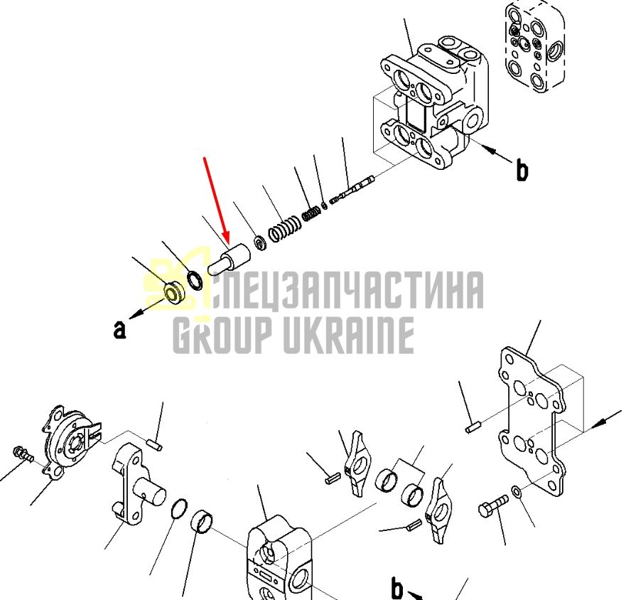 Komatsu 702-16-53170 Плунжер джойстика для PC300, PC350