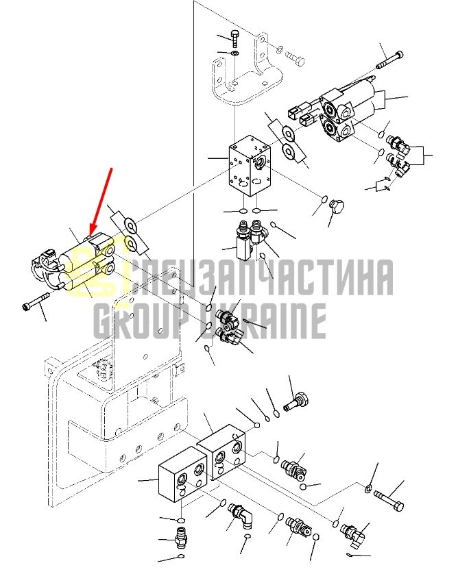 Komatsu SV98-T39S Электромагнитный клапан