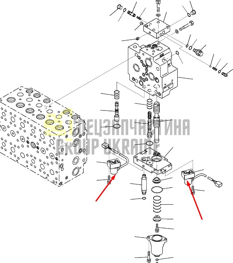 Komatsu 702-21-57400 Электромагнитный клапан для PC200, PC220