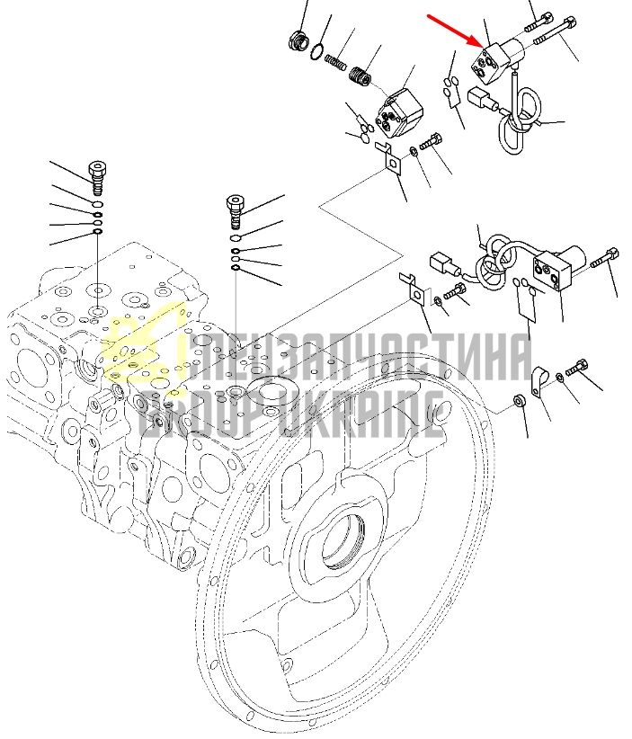 Komatsu 702-21-57500 Электромагнитный клапан для PC200, PC220