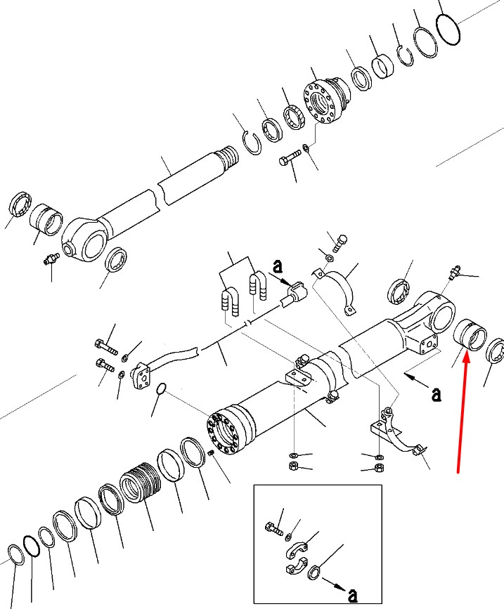 707-76-80431 Втулка г/ц стрел для экскаватора Komatsu 220-7