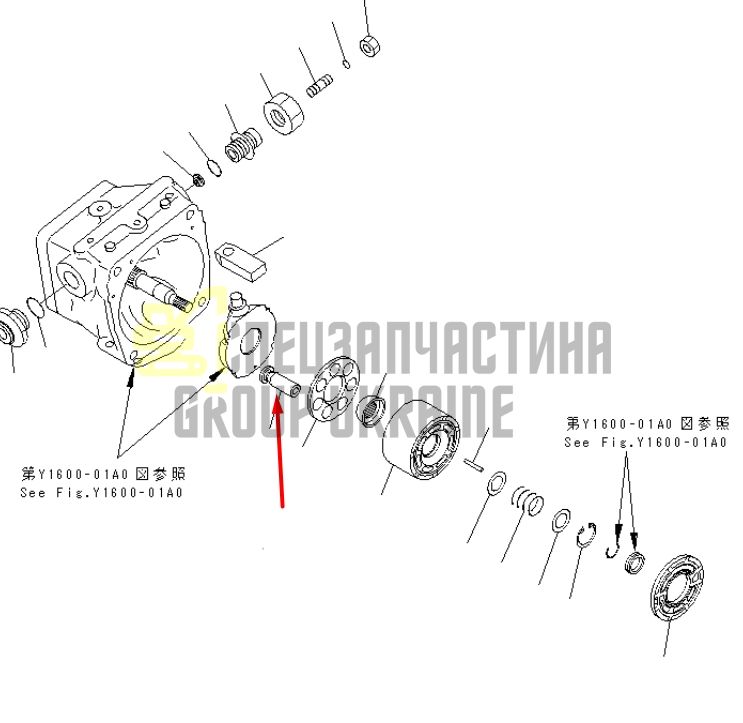 Плунжер 708-3T-13312 для гидравлики Komatsu LPD45 Handok
