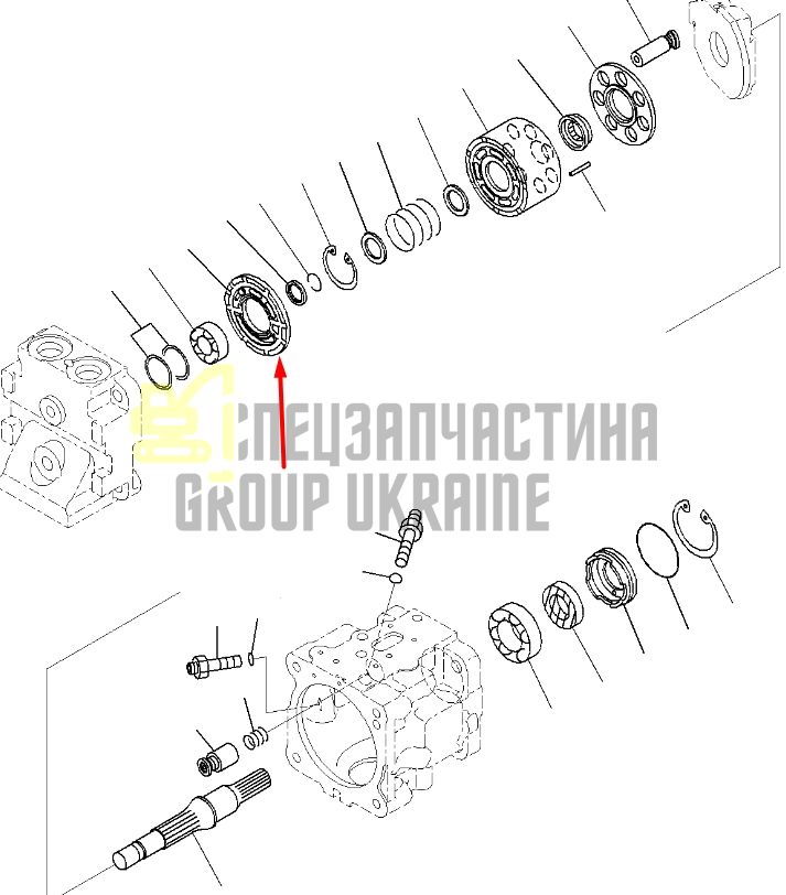 Распределительная шайба R 708-1S-13460 для гидравлики Komatsu LPV30