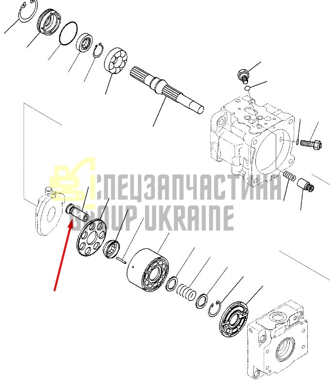Плунжер 708-1S-13520 для гидравлики Komatsu LPV30 Handok