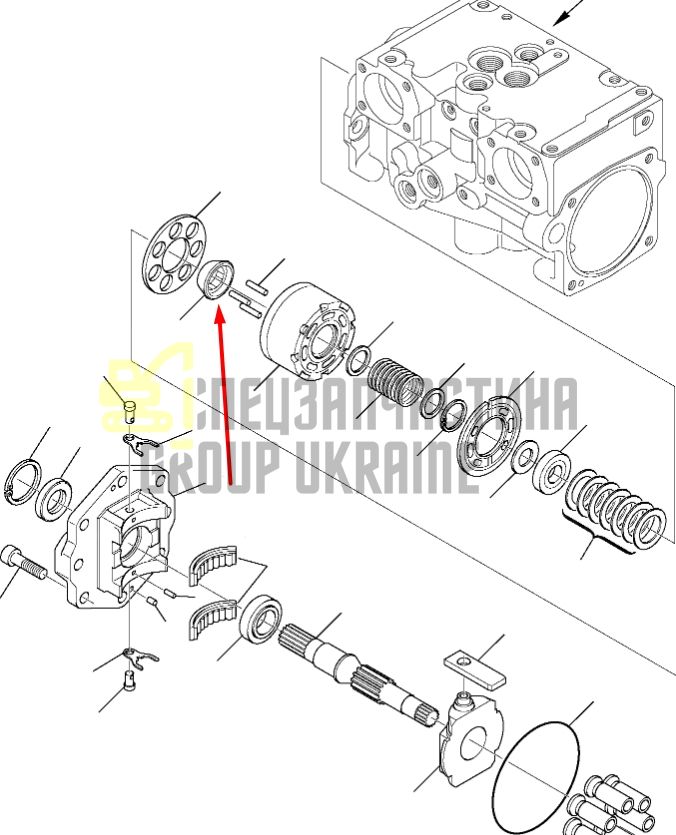 Сферическая втулка 708-1T-13350 для гидравлики Komatsu LPV45 Handok