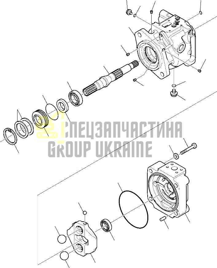 Komatsu 708-1U-01111 Гидронасос WB97S-5 ,WB93S-5