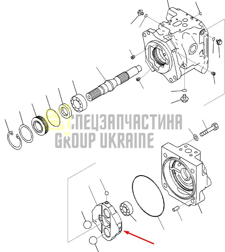 708-1U-13450 Кулак Komatsu PC600, PC650, PC700