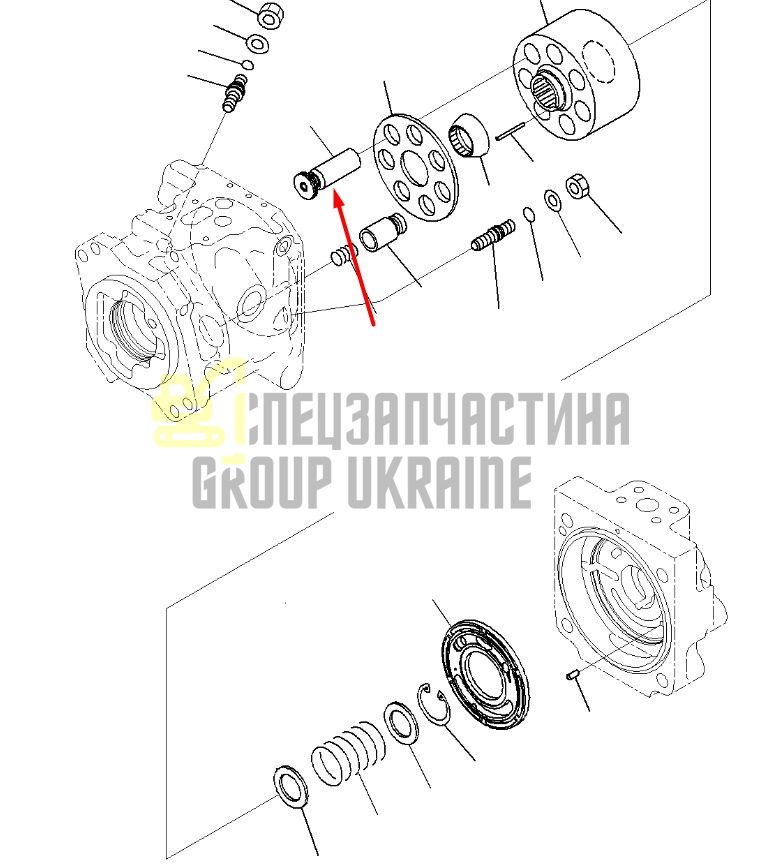 708-1U-13310 Поршень для гидравлического масляного насоса KOMATSU PC600, PC650, PC700