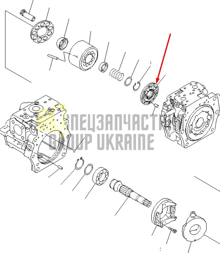Распределительная шайба R 708-2G-13222 для гидравлики Komatsu HPV140
