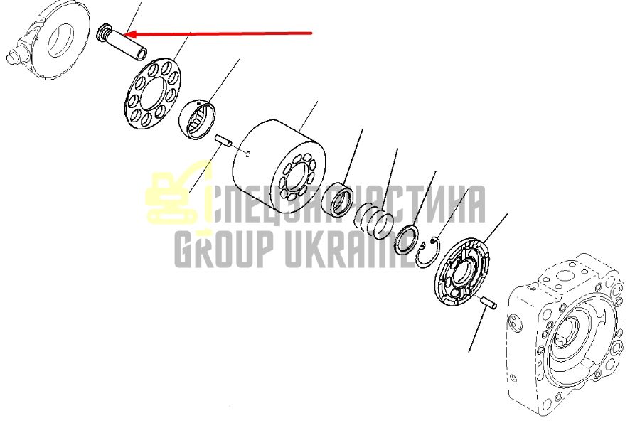 Komatsu 708-2H-23311 Плунжер для гидравлики HPV132 Handok