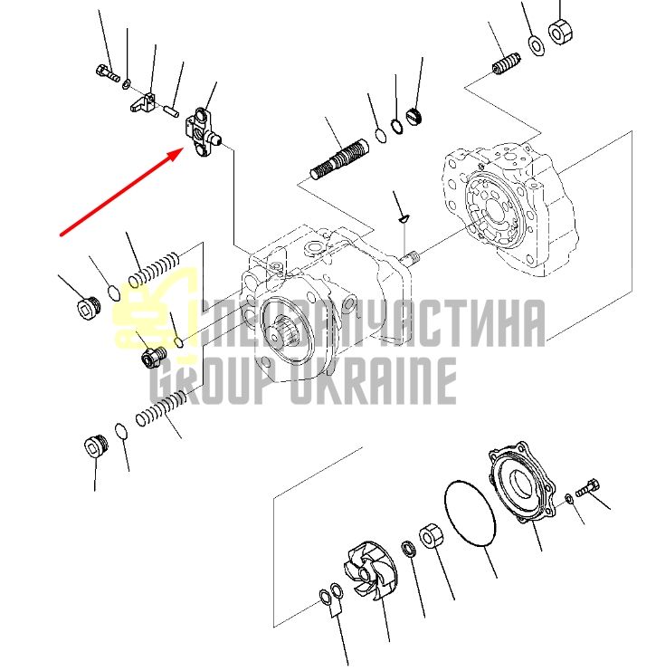 Палец серво-поршня 708-2H-24220 для гидравлики Komatsu HPV132 Handok