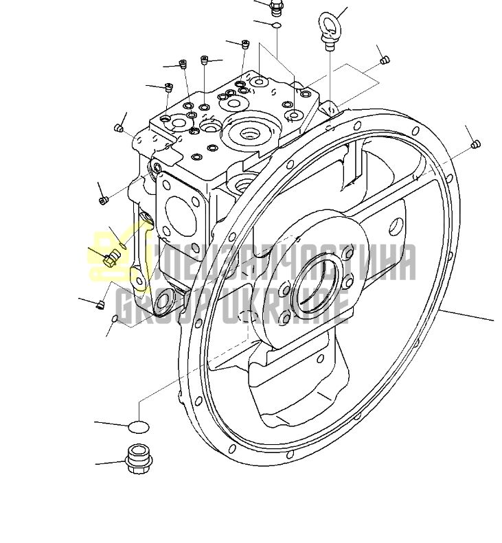 Ремкомплект гидронасоса 708-2L-00600-YBS для гидравлики Komatsu HPV95