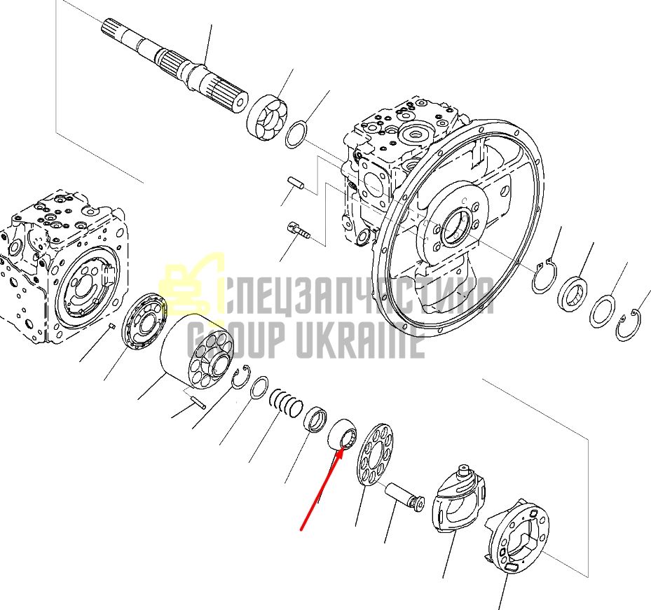 Сферическая втулка 708-2L-23351 для гидравлики Komatsu HPD56 Handok