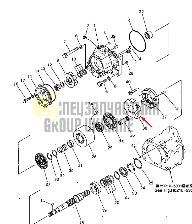 Поворотна плита 708-2L-23452 для Komatsu HPV95 Handok