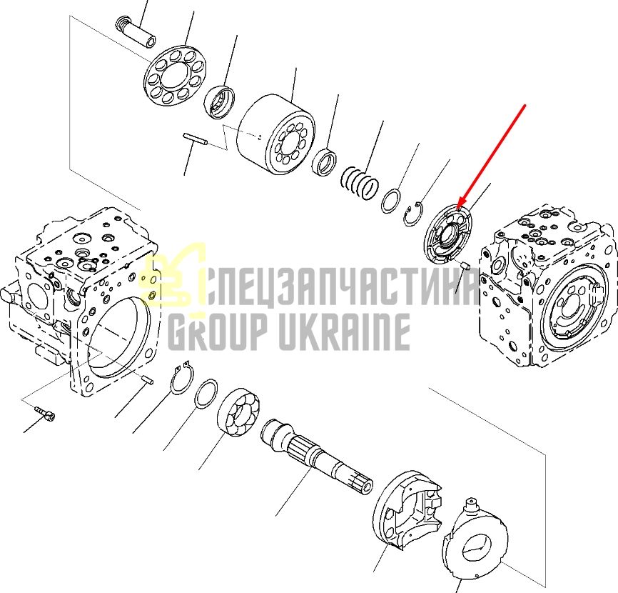 Распределительная шайба L 708-2L-33180 для гидравлики Komatsu HPV95