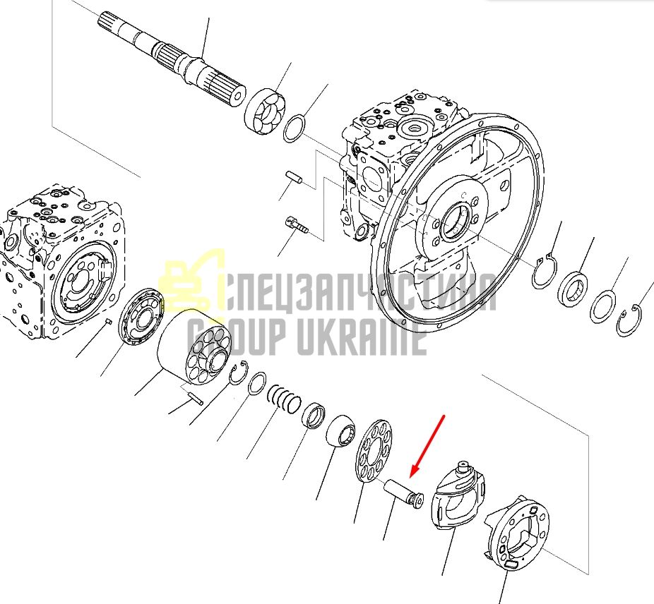 Komatsu 708-2L-33430, 708-2L-33310 Плунжер для гидравлики HMV
