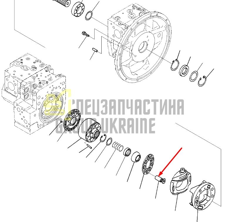 Плунжер 708-2L-33430 для гидравлики Komatsu HPV95 Handok