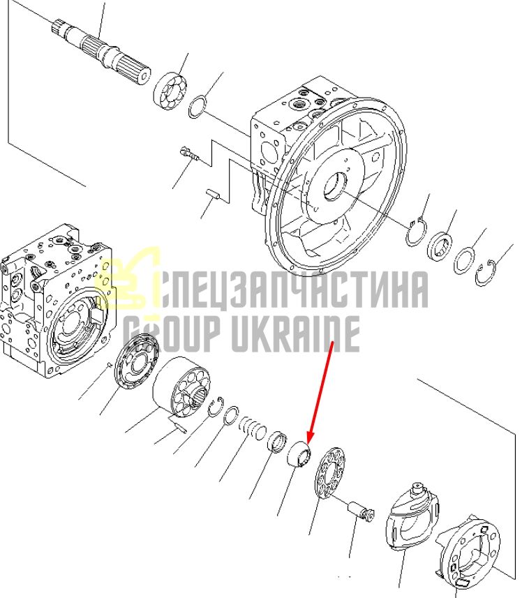 Сферическая втулка 708-2L-43510 Komatsu HPV112 Handok