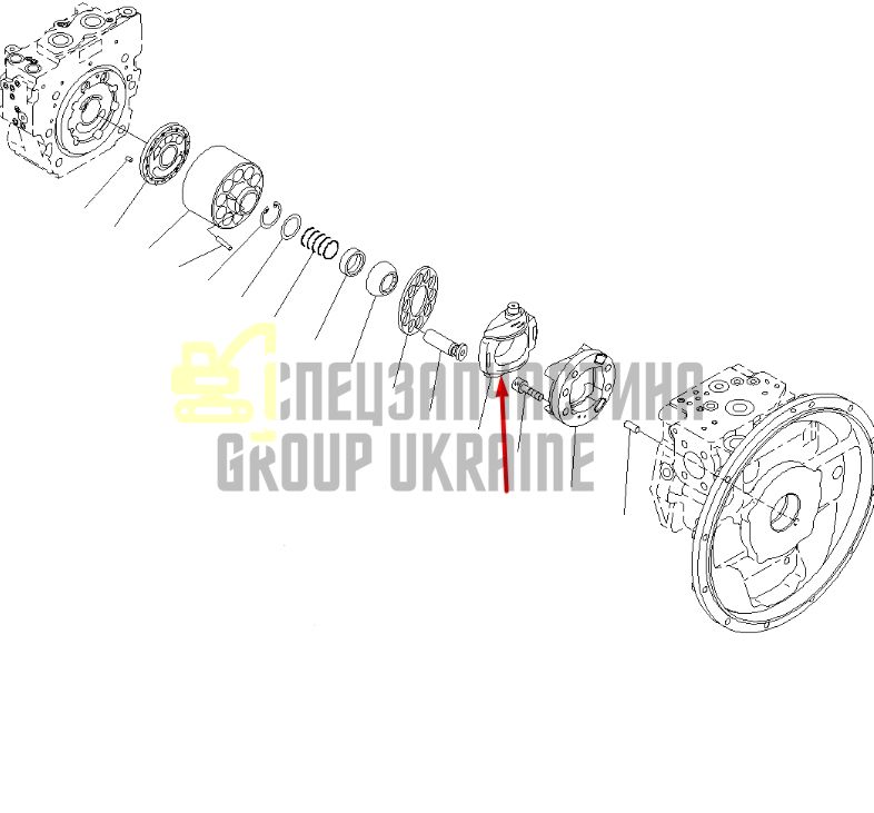 Поворотная плита 708-3D-04420 для гидравлики Komatsu HPD56 Handok