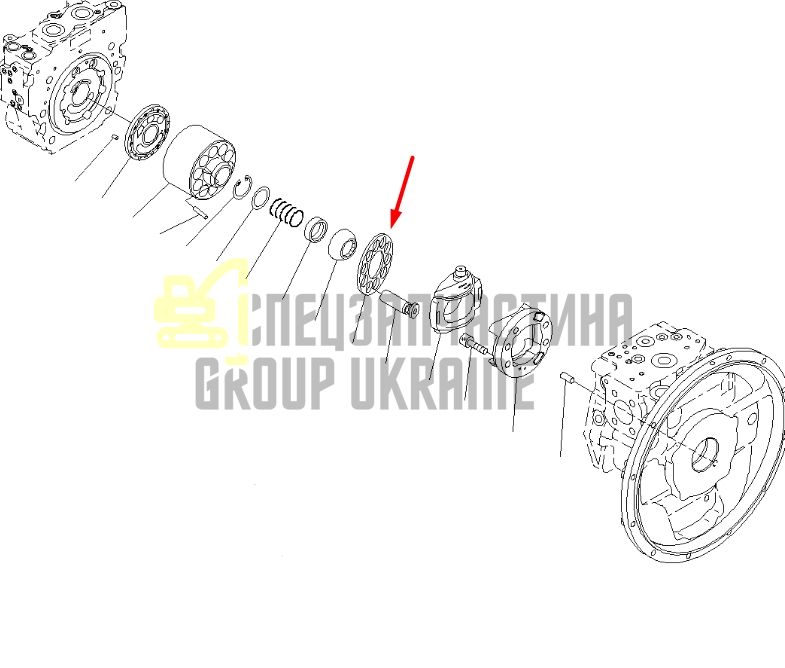 Пластина прижимная 708-3D-13330 для гидрав