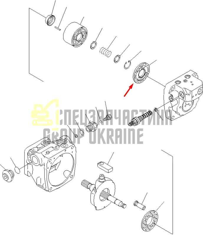 Распределительная шайба 708-3S-13210 для гидравлики Komatsu LPD25 Handok