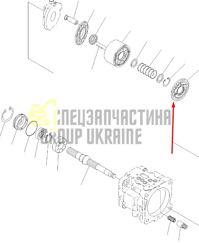 Распределительная шайба 708-3S-13230 для гидравлики Komatsu LPD28 Handok