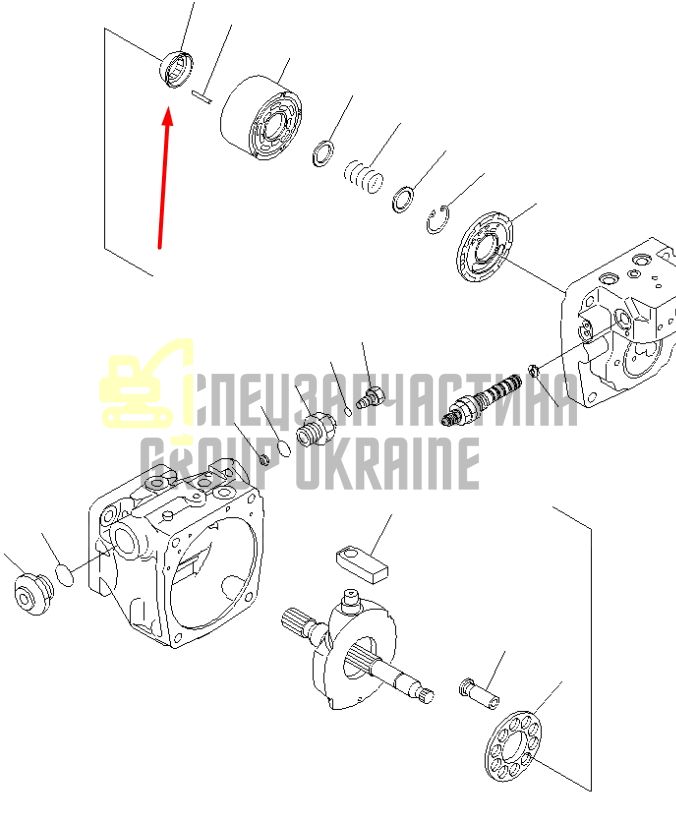 Сферическая втулка 708-3S-13350 для гидравлики Komatsu LPD25 Handok