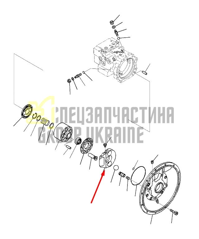 Поворотная плита 708-3T-13412 для гидравлики Komatsu LPD45 Handok