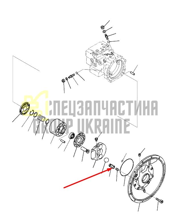 Серво-поршень 708-3T-14114 для гидравлики Komatsu LPD45