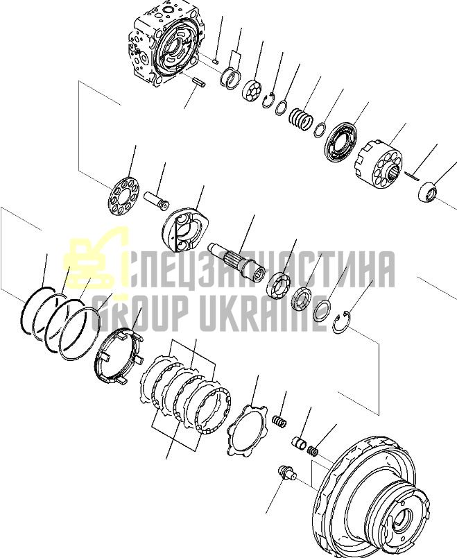 708-8F-32121 Вал гидромотора хода Komatsu