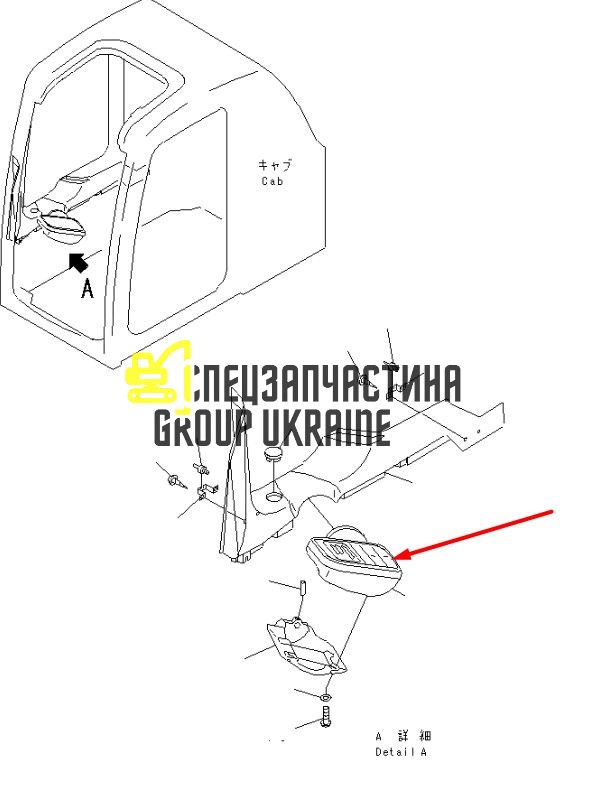 7834-71-4000 Панель монитора в сборе Komatsu