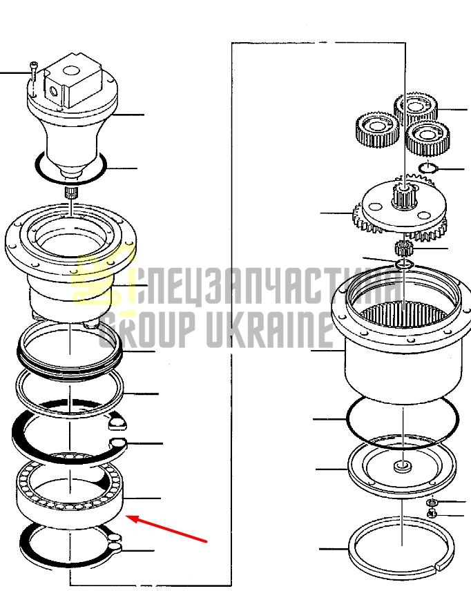 843200419 Подшипник редуктора хода KOMATSU PC35R