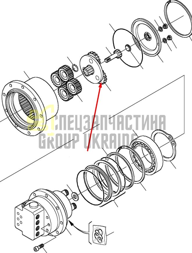 843200560 Планетарная передача редуктора KOMATSU PC12R-8