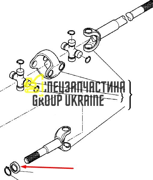 CA0127592 (501701, 127592, 3523329M1) Втулка распорная Komatsu WB93/97-S/R