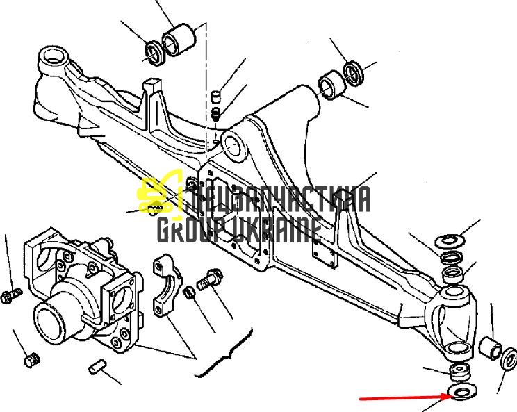 CA0128630 (128630, 3200560, 122261A1, 51335965, 3523555M1, 11709401) Шайба проставочная Komatsu WB93/97-S/R