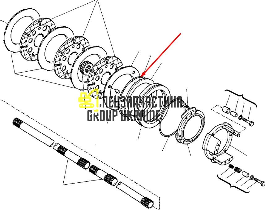 CA0133759 (133759, 196080A1, 593351) Кільце ущільнювача Komatsu WB93/97-S/R