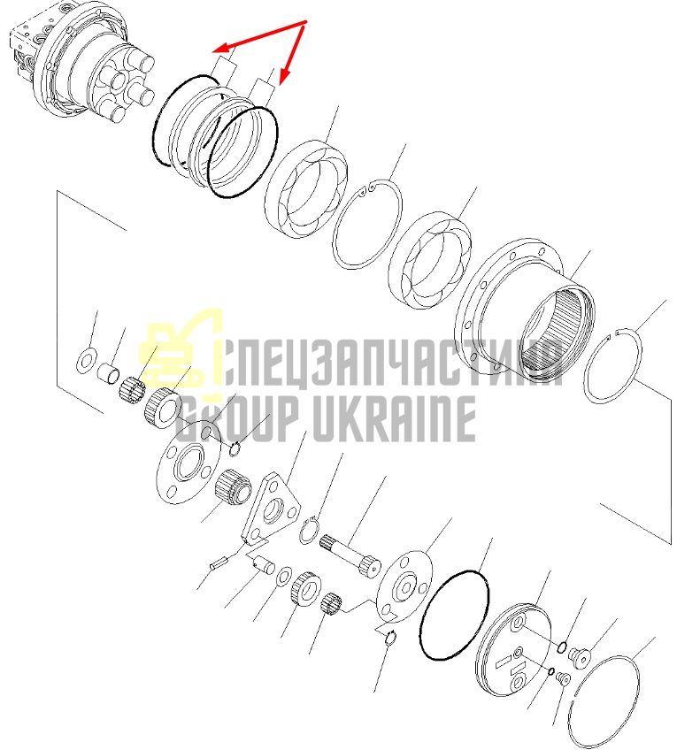 Сальник бортового редуктора FUFZD8348118 даукон, уплотнение Komatsu PC22MR