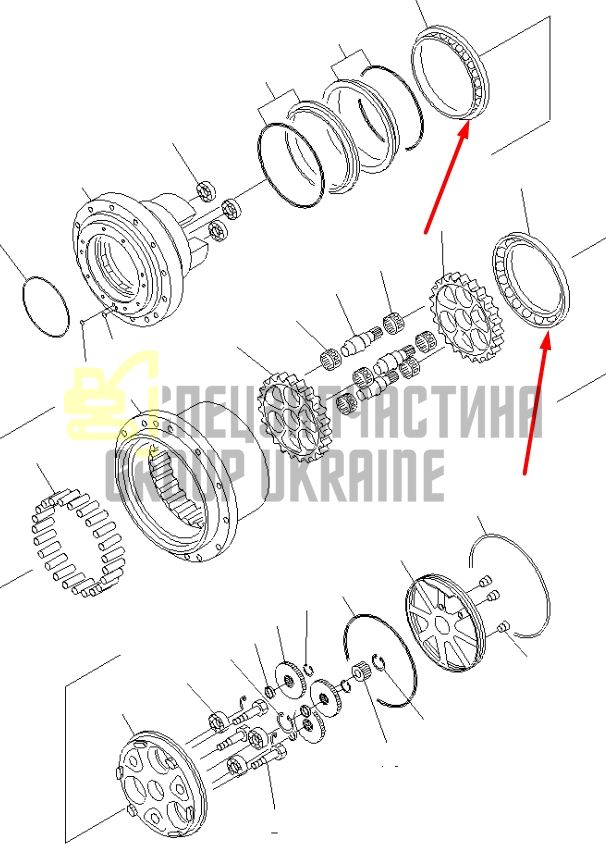 TZ573B1021-00 Главный подшипник вала KOMATSU PC58