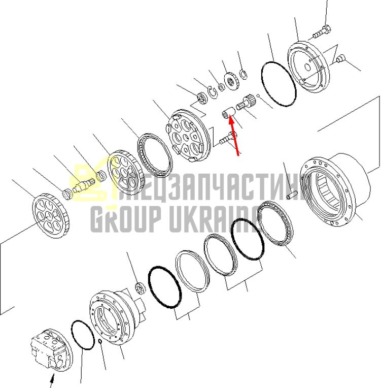 TZ800A1015-00 Соединитель вала главной передачи KOMATSU BM020C