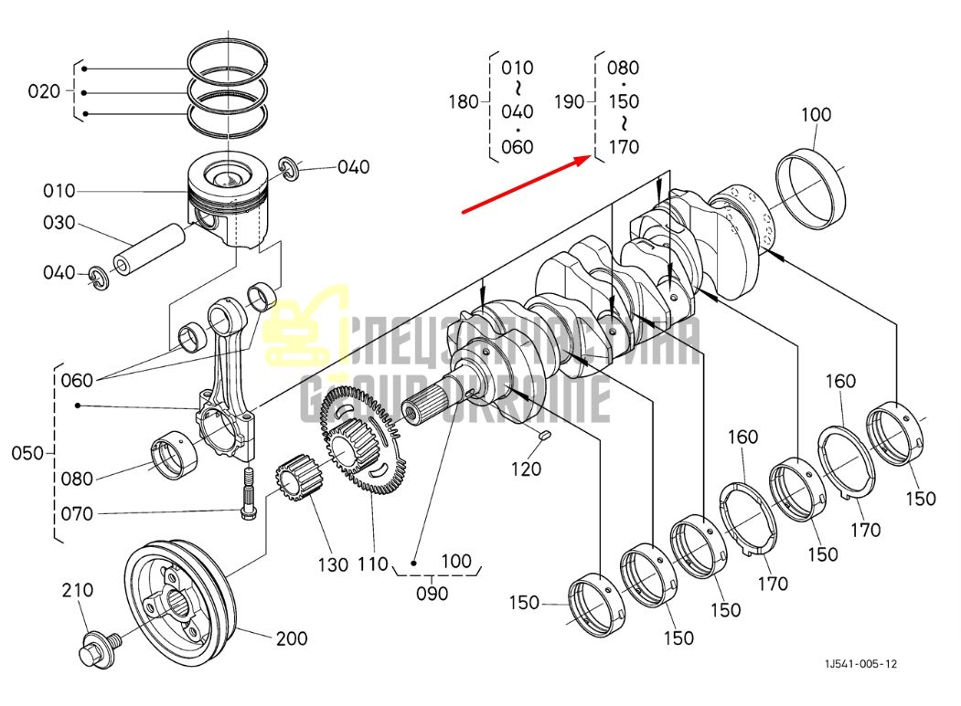 Купить Kubota 07916-28940 Комплект вкладышей на двигатель STD для V3600