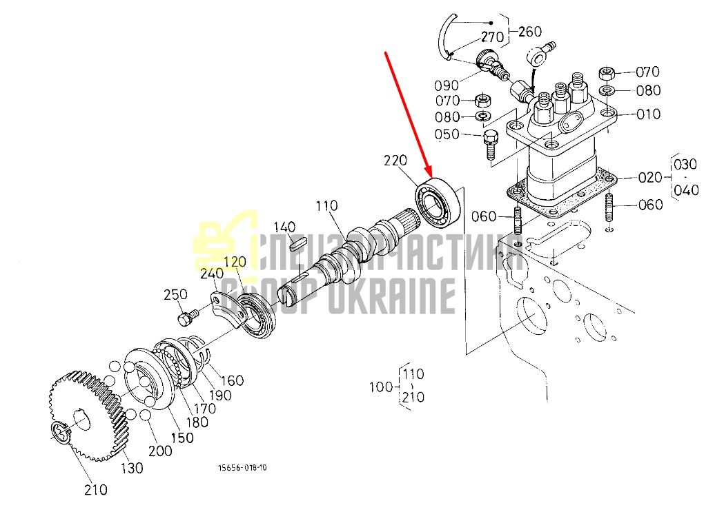 08103-06004 Подшипник вала двигателя хода KUBOTA U27-4