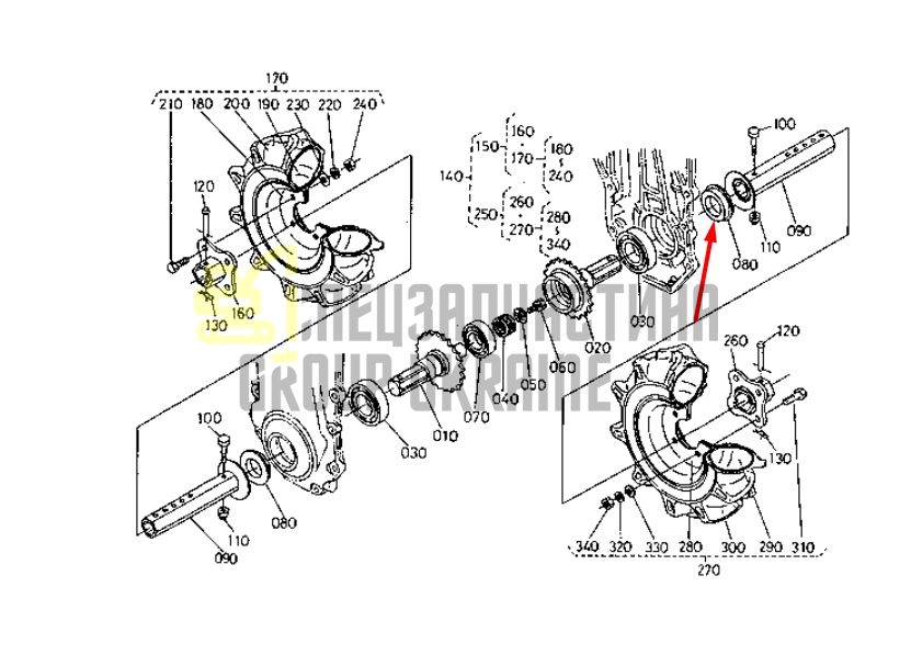 Купить Kubota 09500-00003 Сальник полуоси переднего моста для BX2200