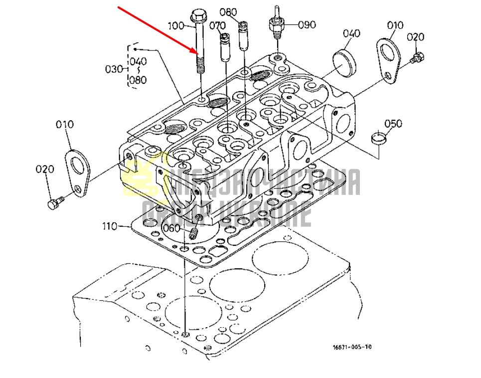 Купить Kubota 14601-03450 Болт ГБЦ для Z402, Z482, Z602