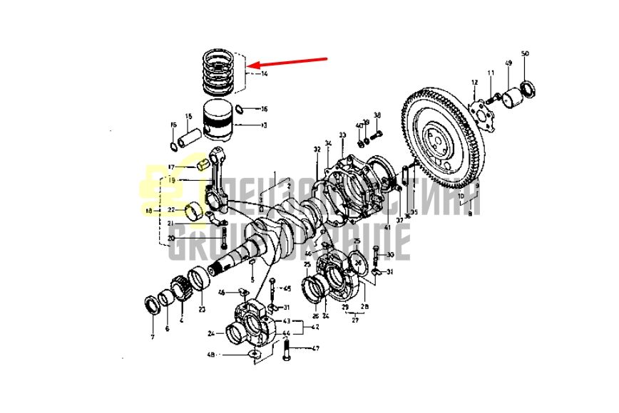 Купить Kubota 15231-21050 Кольца поршневые для ZL600