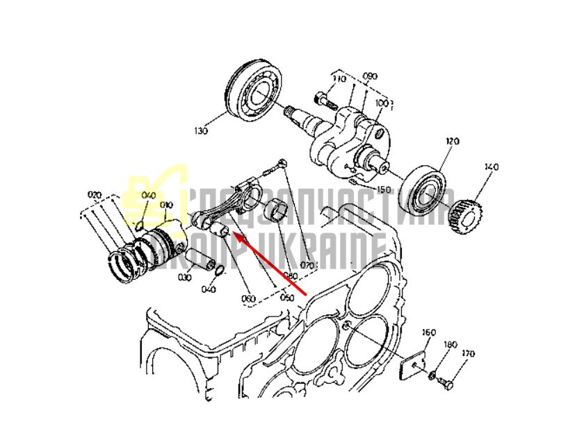 Купить Kubota 15261-21980 Втулка шатуна для D750, D722